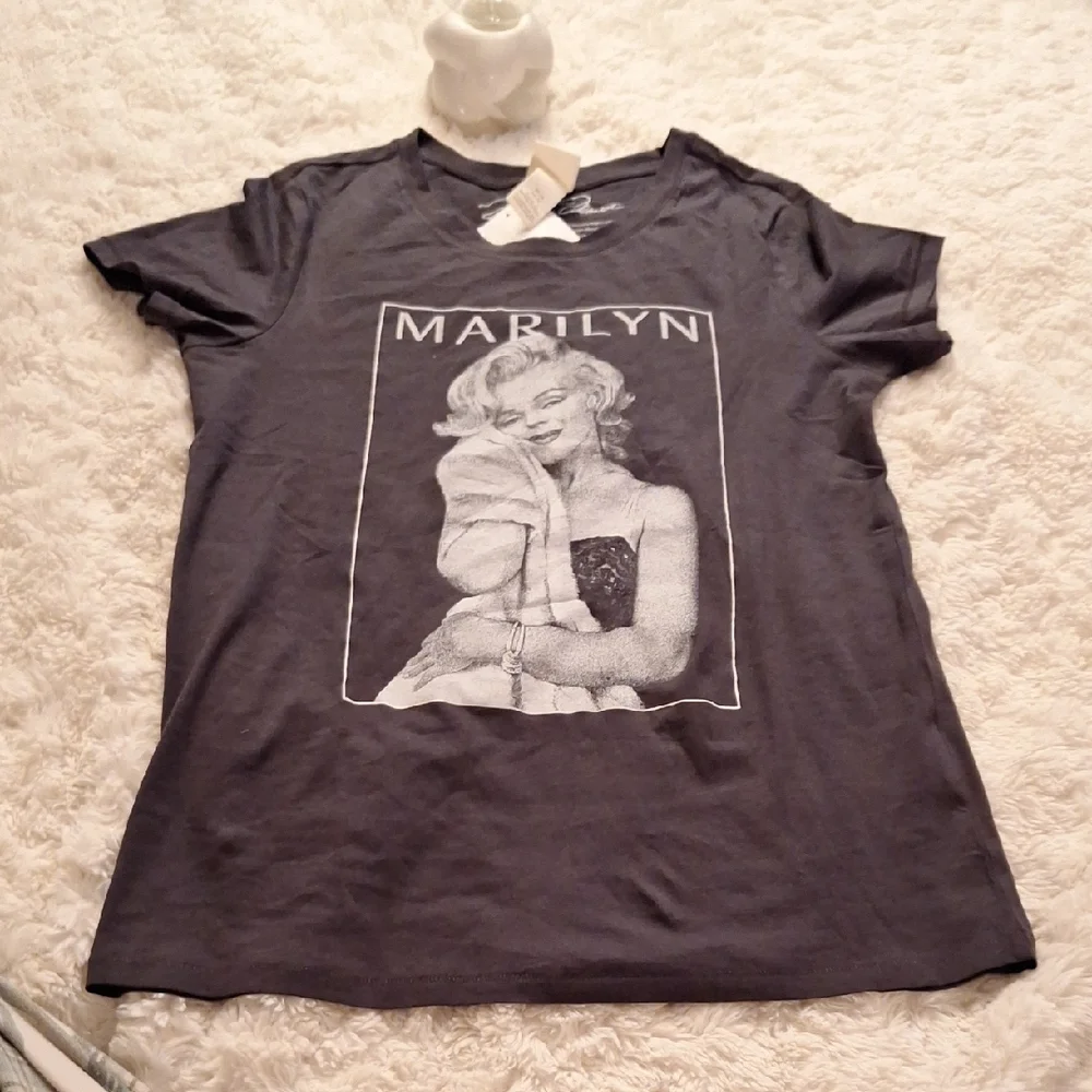 H&M Gray Marilyn Monroe Graphic Tee Size XS-TP - Picture 1 of 5
